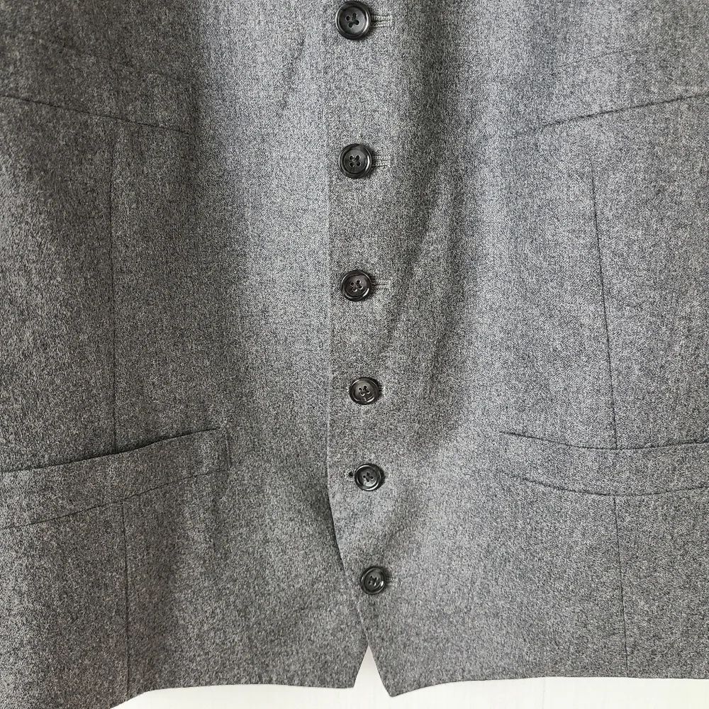 J. Crew Vitale Barberis Canonico Gray Wool Vest